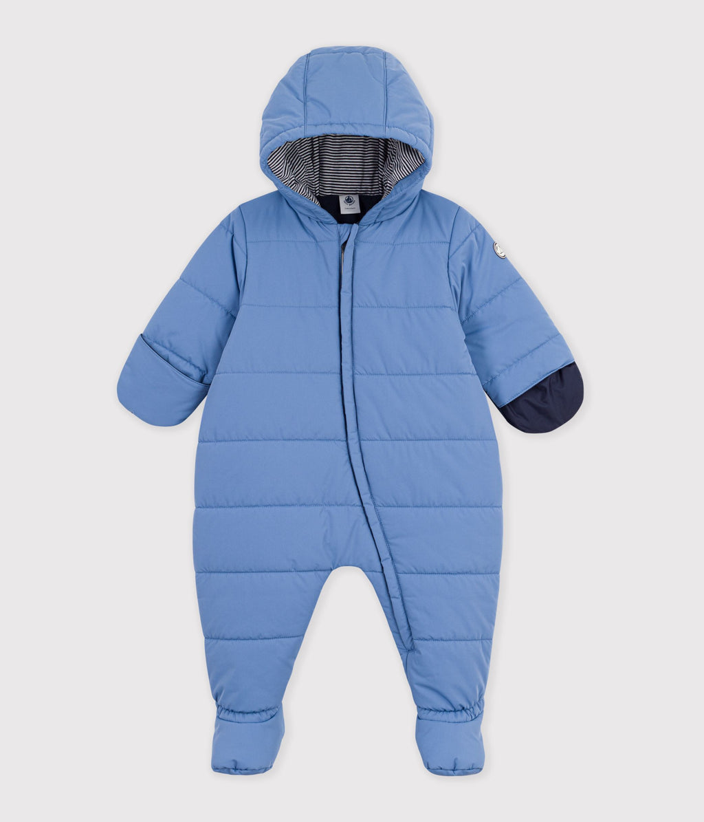 combipilote bebe en polyester uni bleu