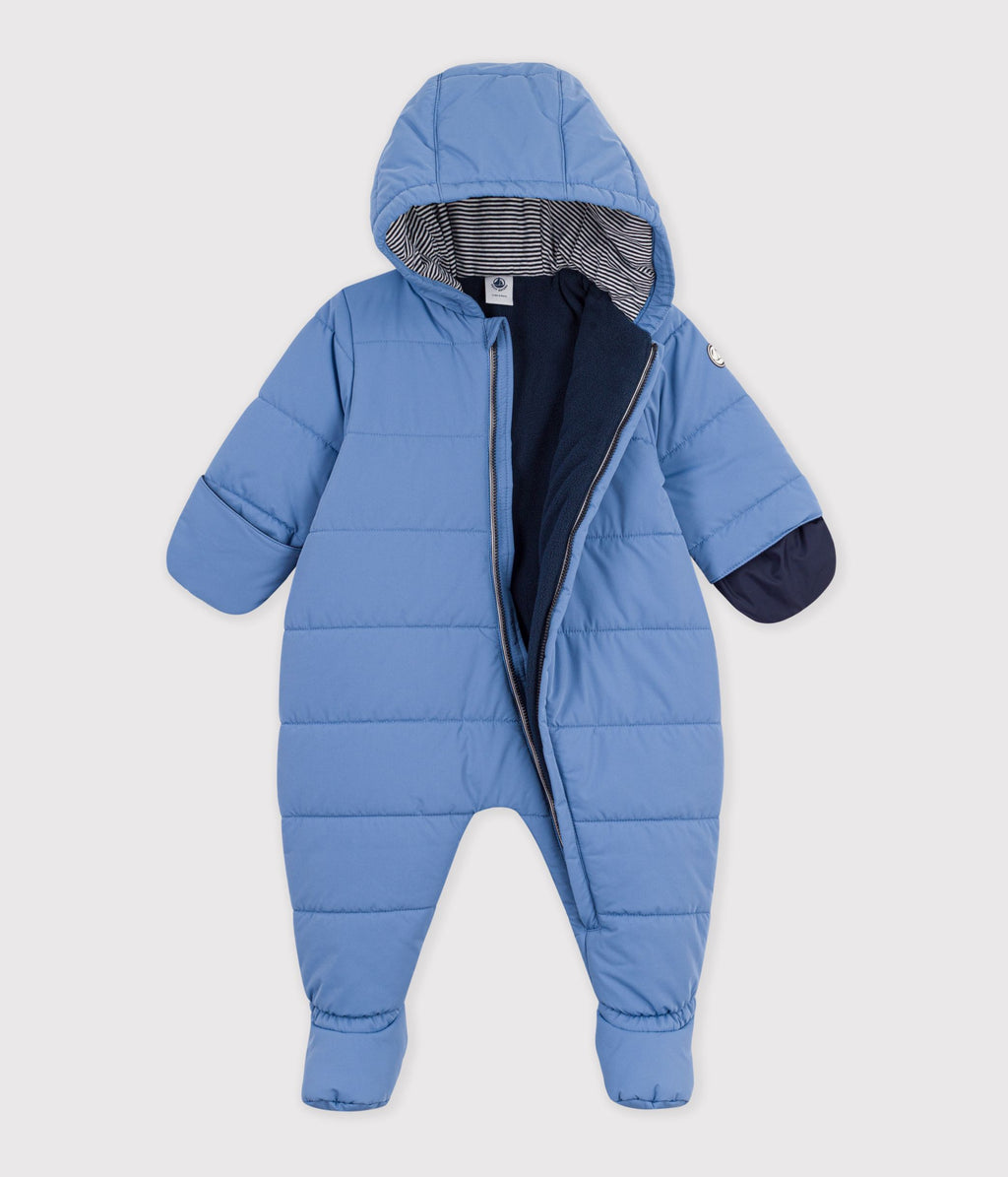 combipilote bebe en polyester uni bleu