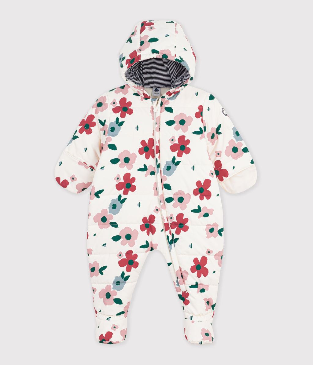 combipilote bebe en polyester imprime fleurs