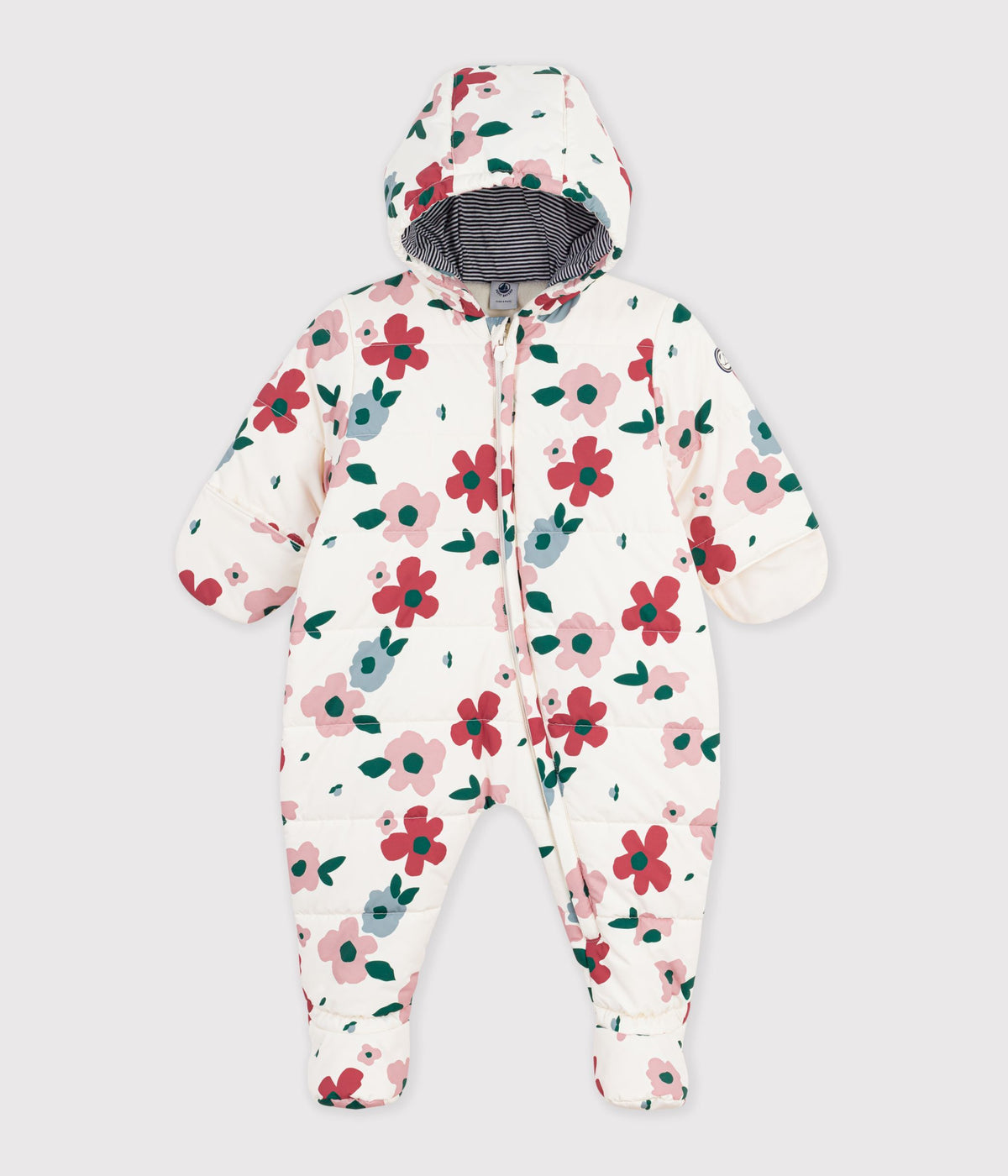 combipilote bebe en polyester imprime fleurs
