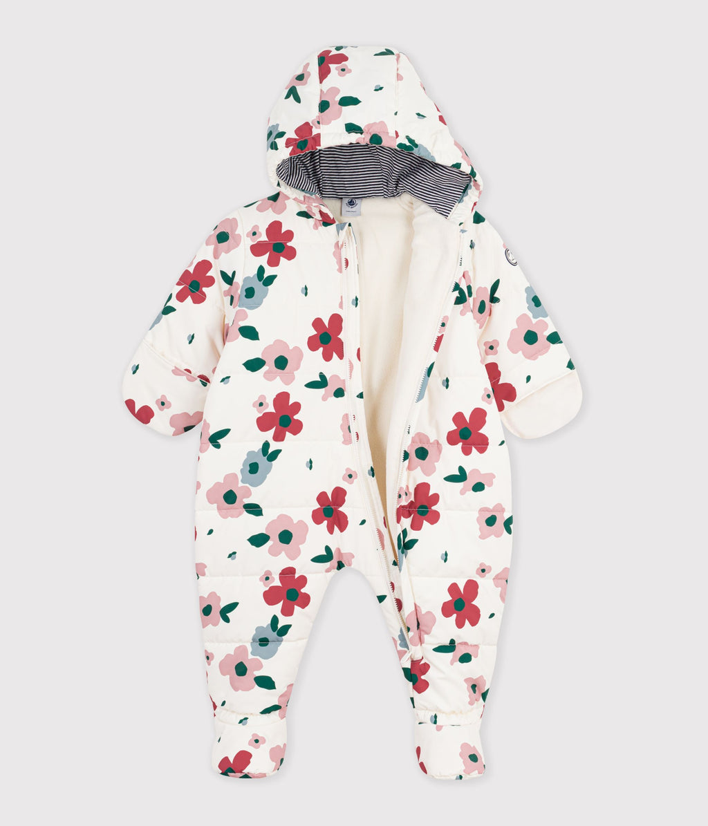 combipilote bebe en polyester imprime fleurs