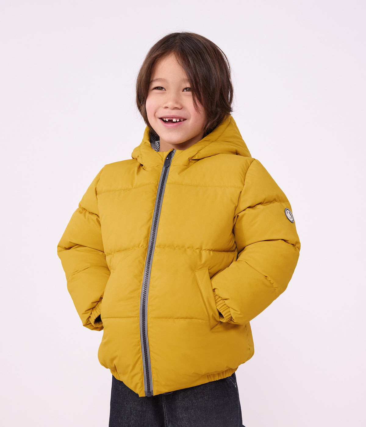 doudoune enfant unie jaune