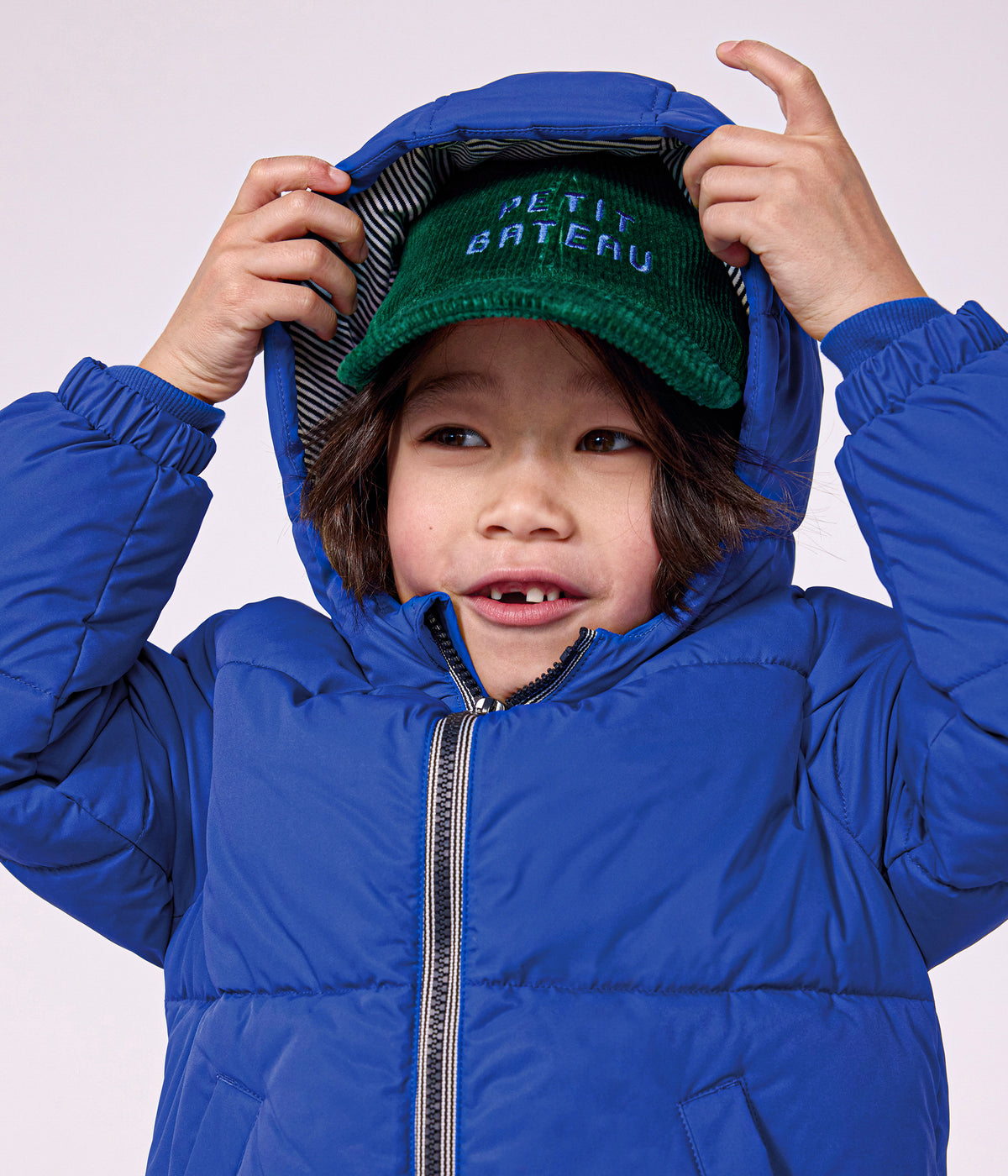 doudoune enfant unie bleu