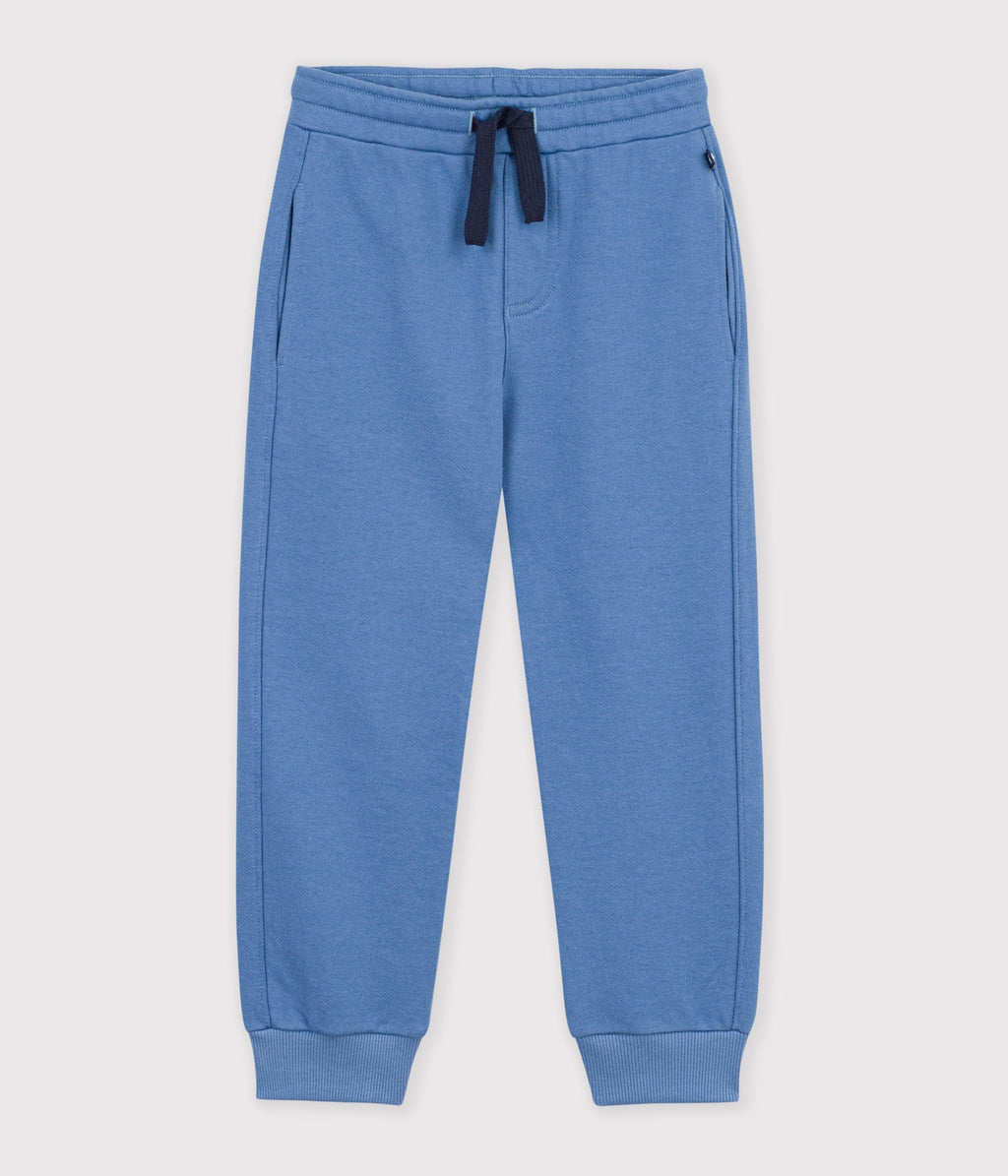 pantalon de jogging enfant en coton bleu