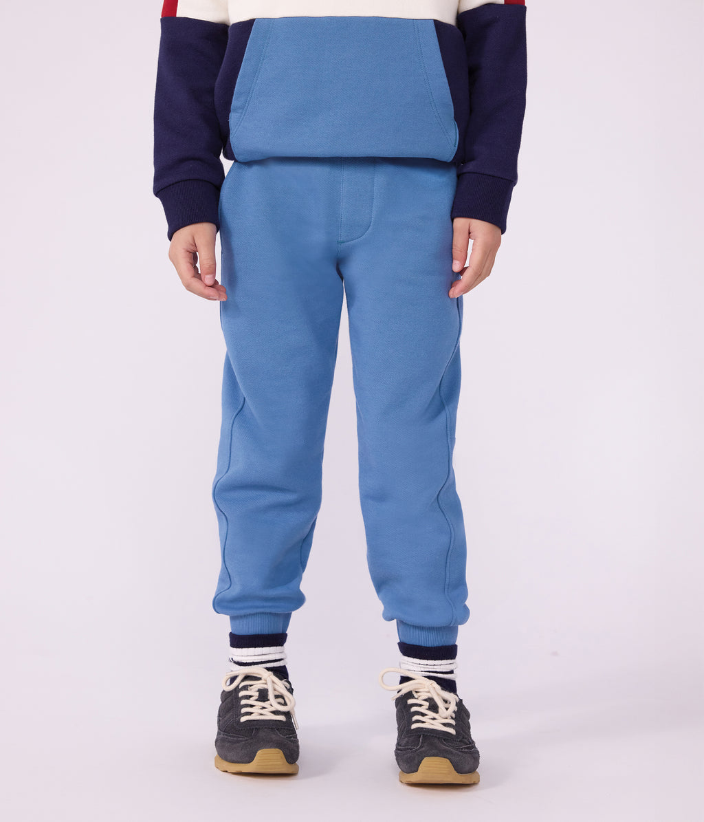 pantalon de jogging enfant en coton bleu