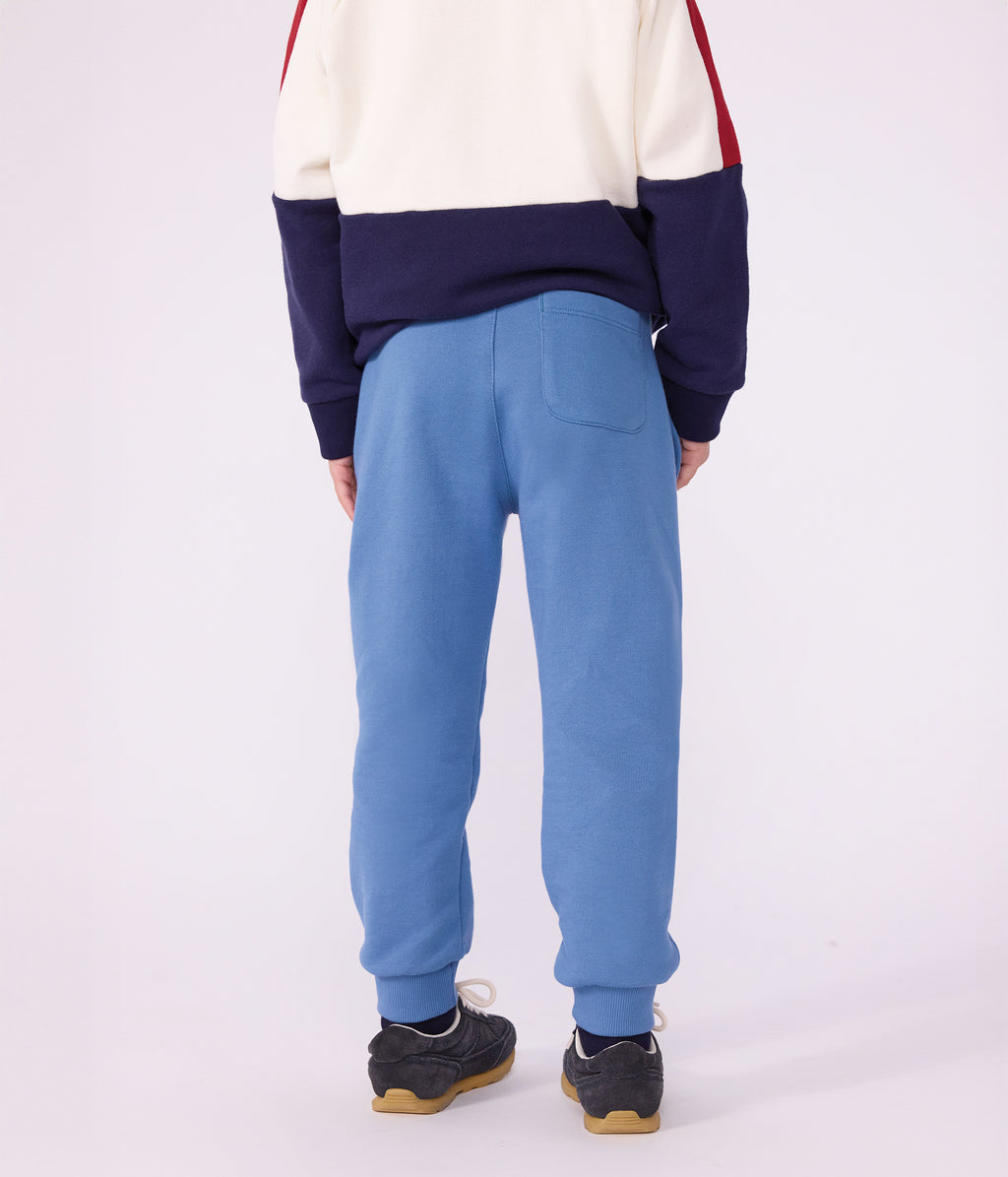 pantalon de jogging enfant en coton bleu