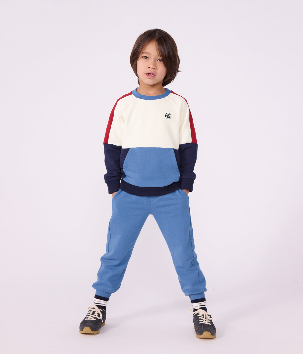 pantalon de jogging enfant en coton bleu