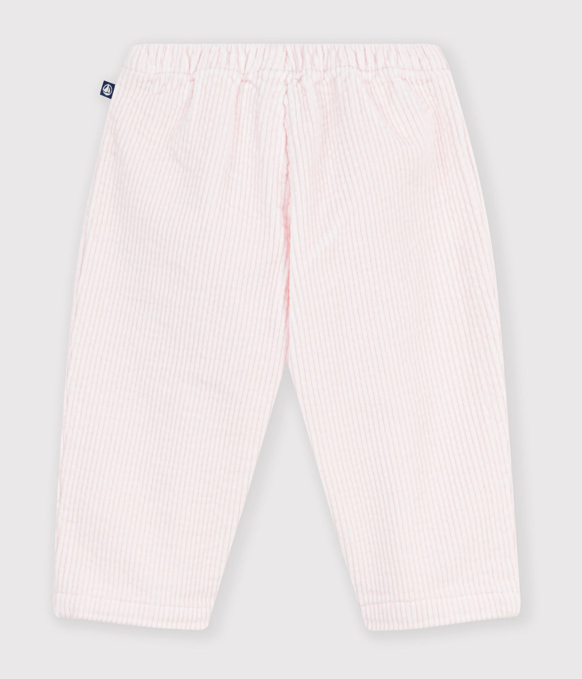 pantalon bebe en velours uni rose