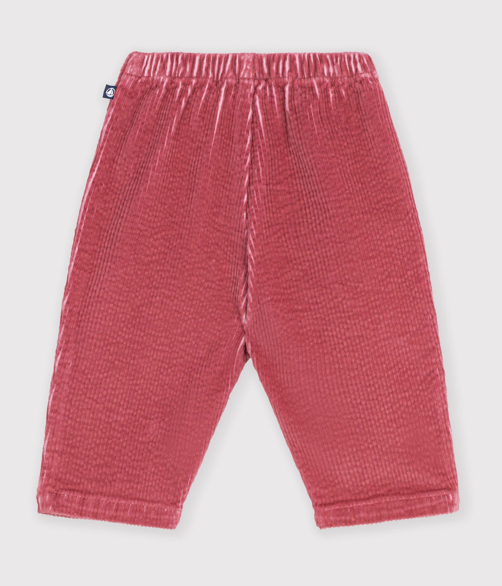 Pantalon bébé en velours uni
