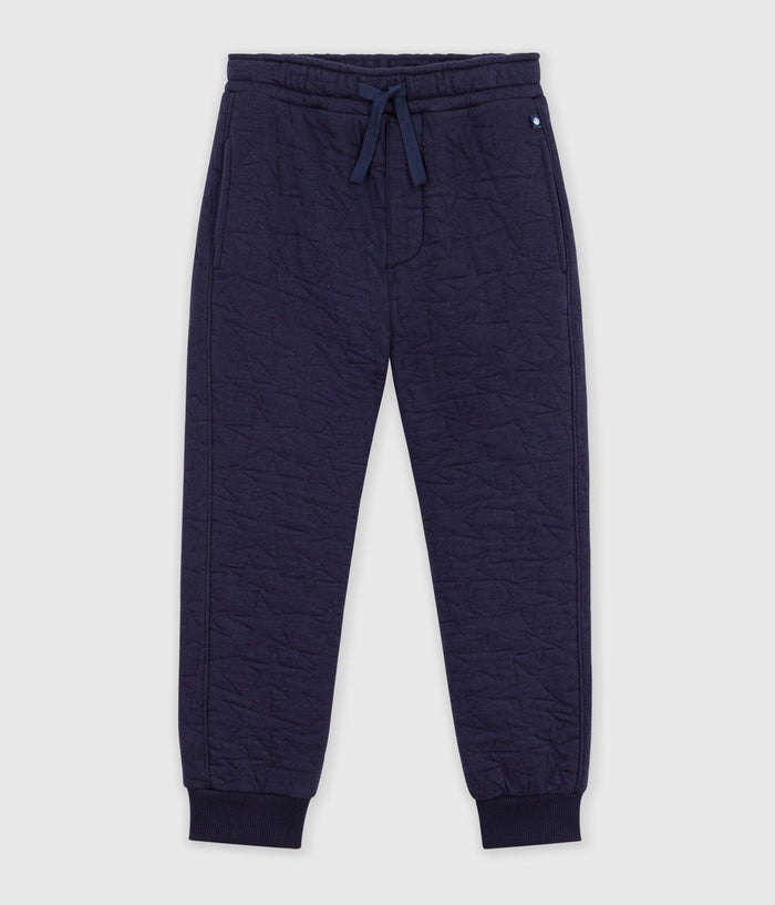 pantalon de jogging enfant en coton bleu marine