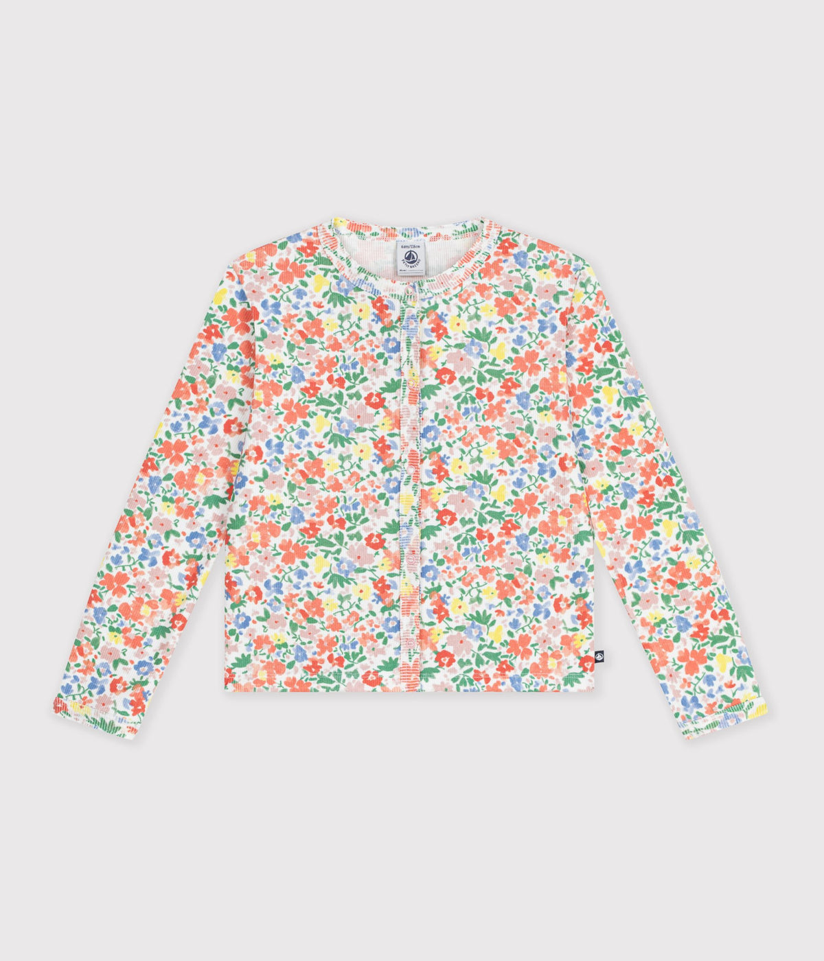 cardigan enfant en coton a fleurs