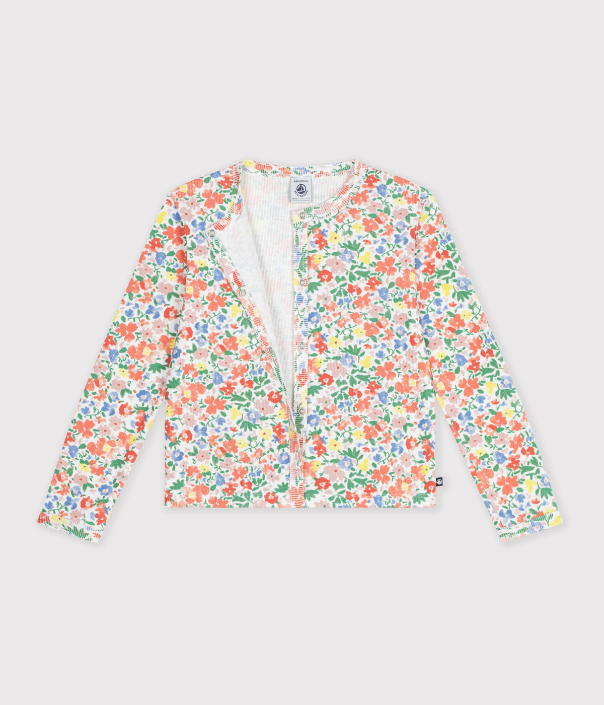 cardigan enfant en coton a fleurs