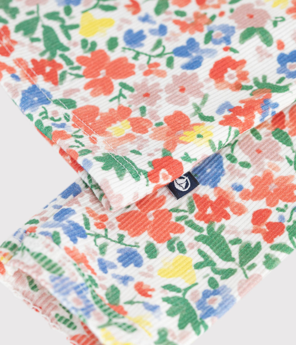 cardigan enfant en coton a fleurs