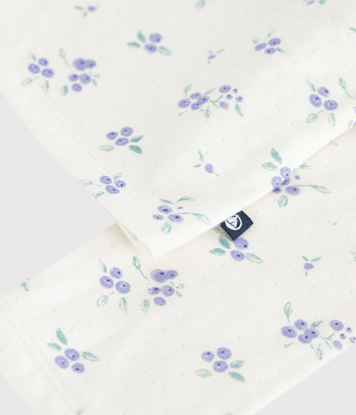 cardigan enfant en coton a fleurs ecru