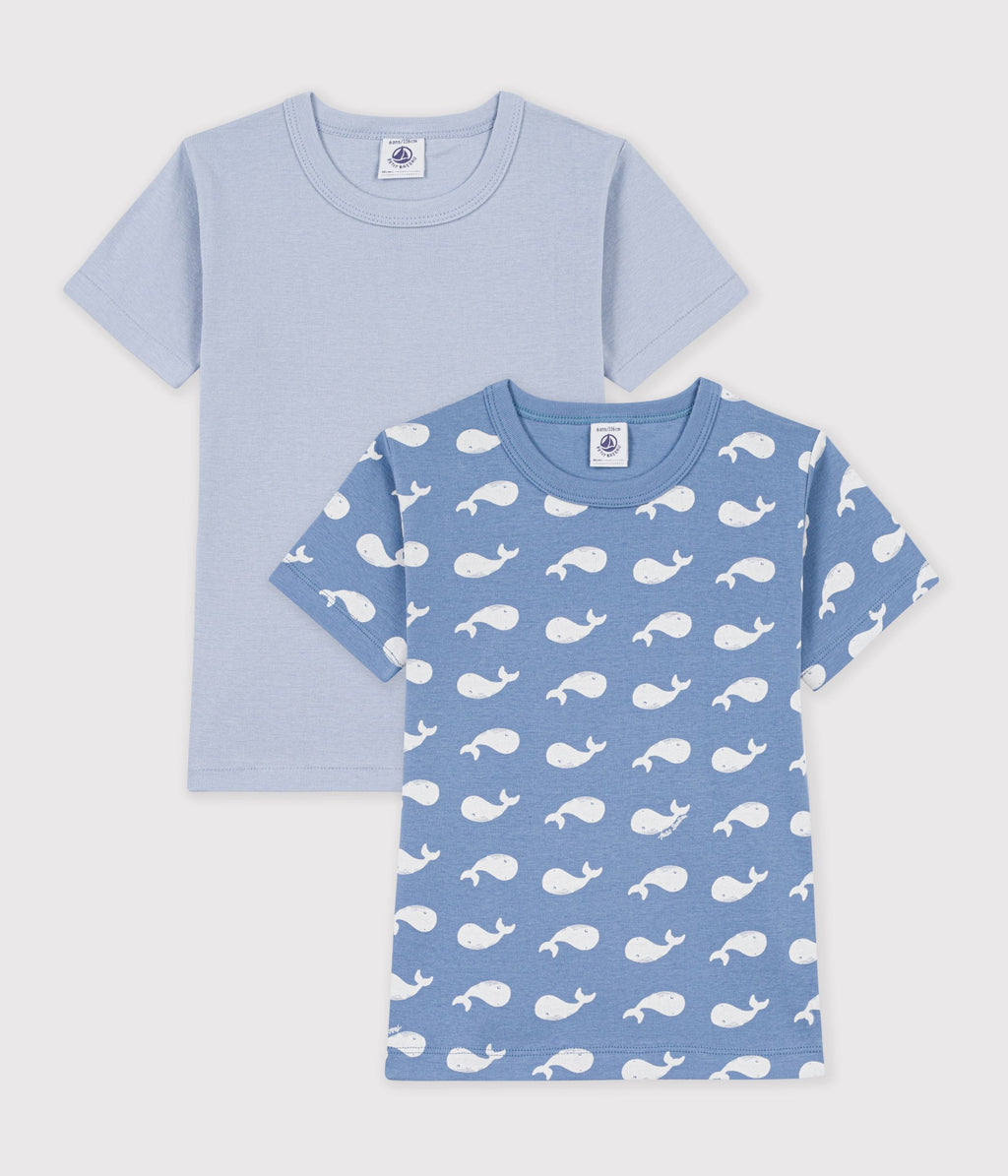lot de tee shirts enfant en coton manches courtes imprime