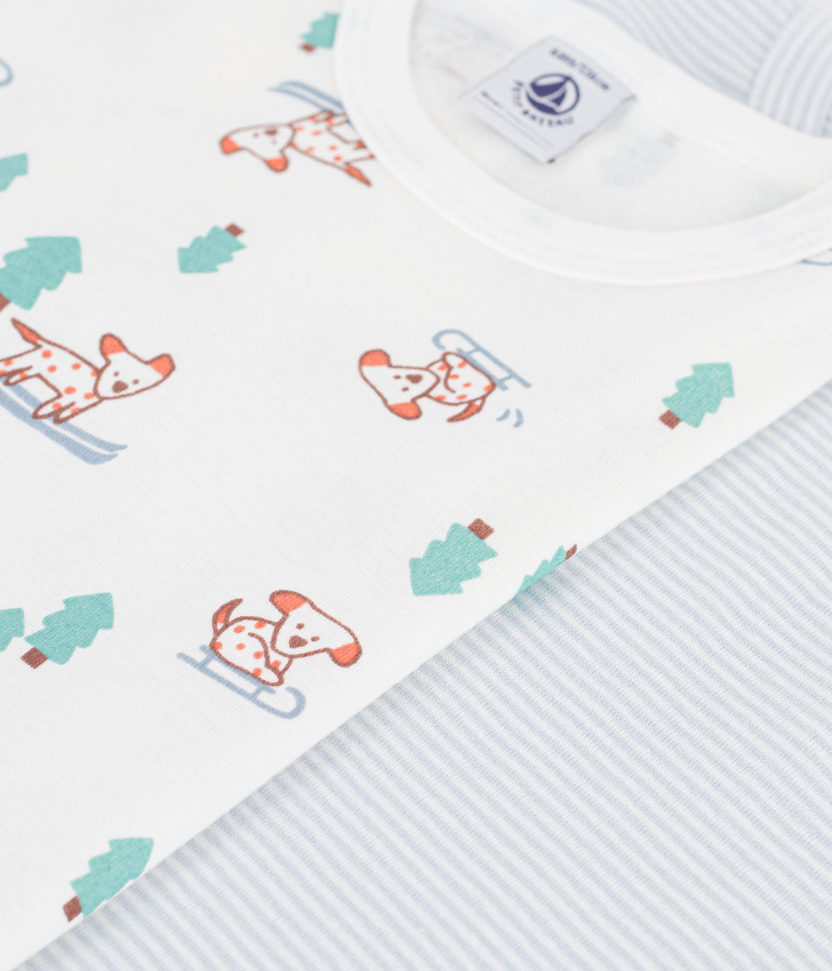 Lot de tee-shirts enfant en coton manches courtes imprimé chiens
