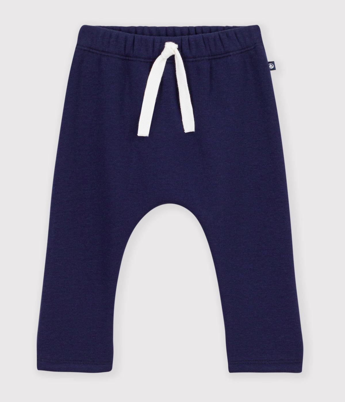 pantalon bebe en coton uni bleu marine