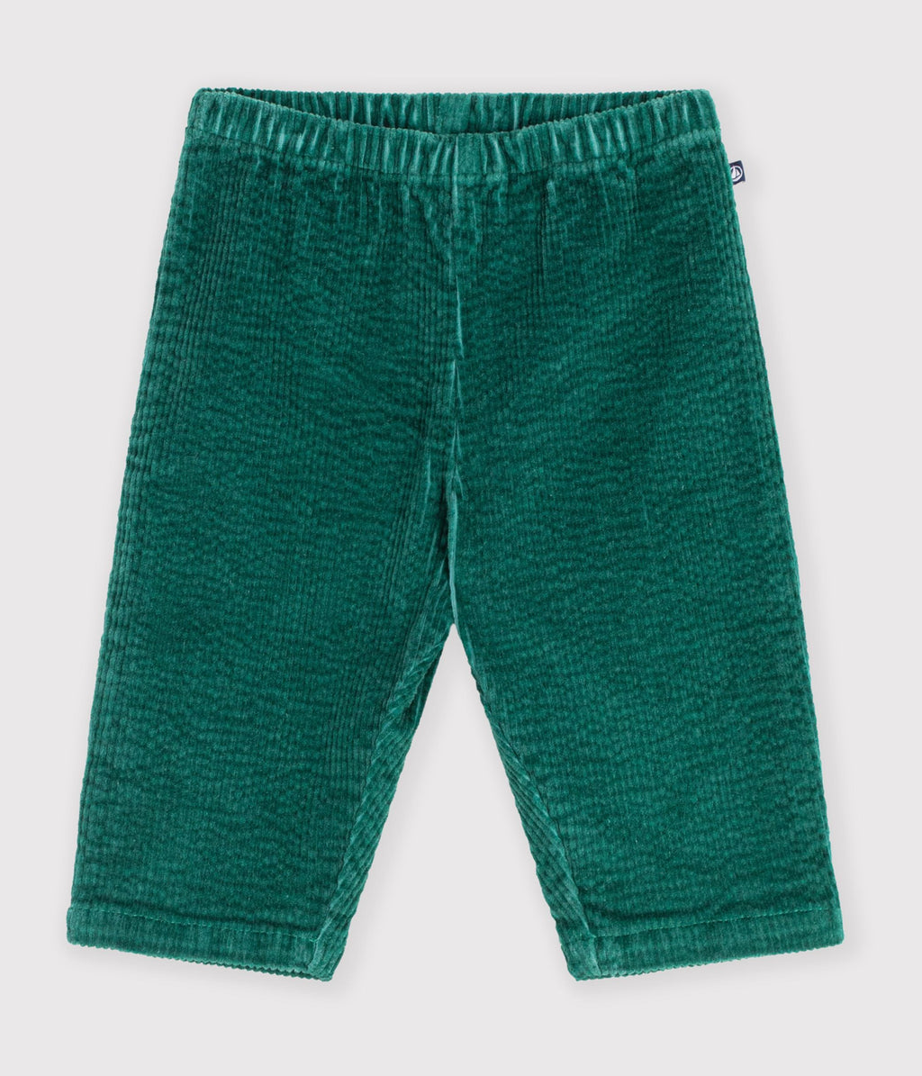 pantalon bebe en velours uni