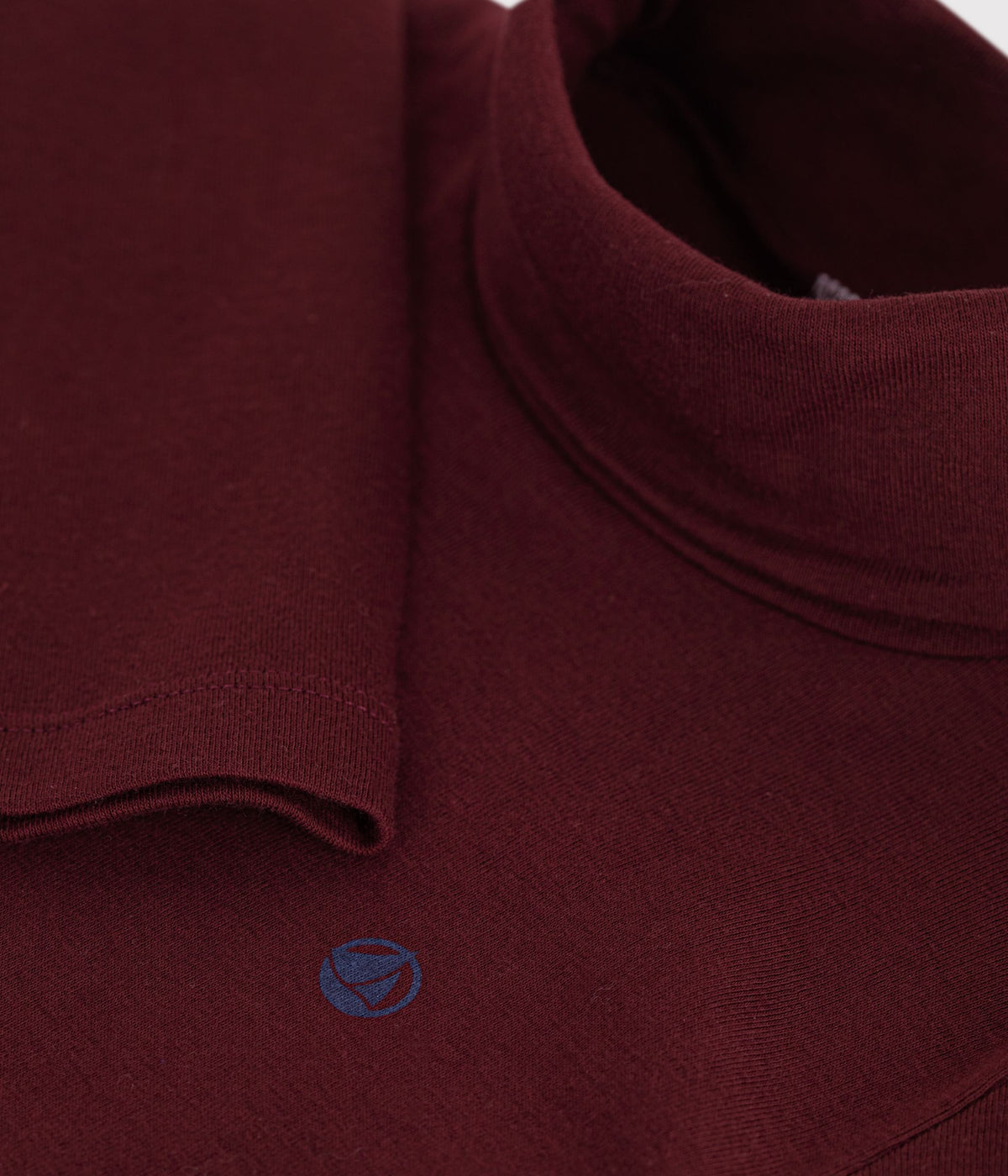 sous pull enfant en coton uni bordeaux