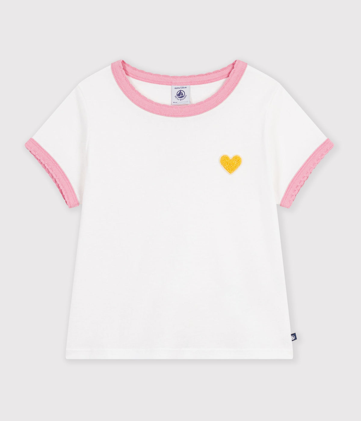 Plain short-sleeved children's T-shirt