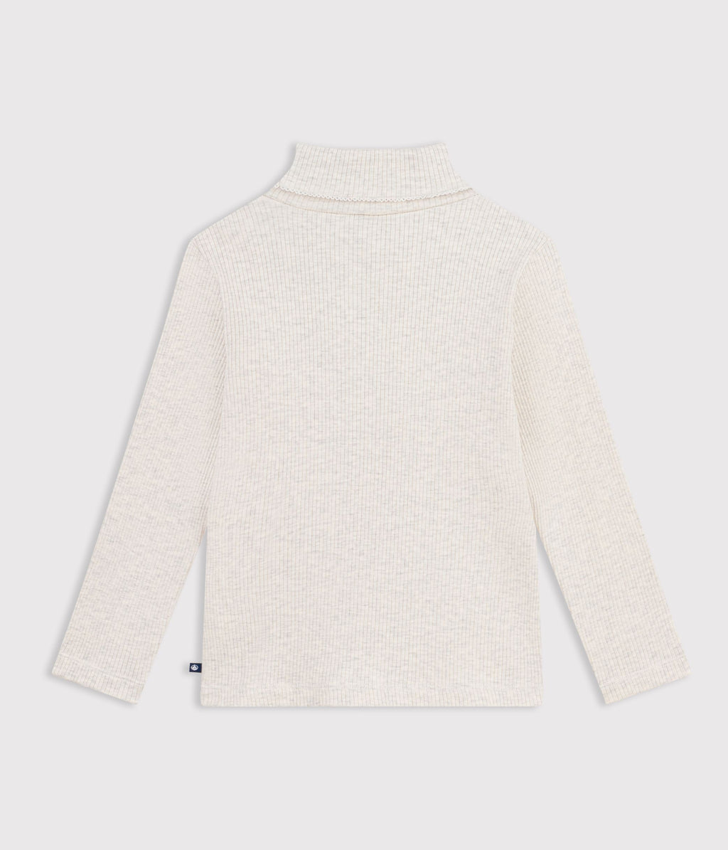 sous pull enfant en coton uni beige