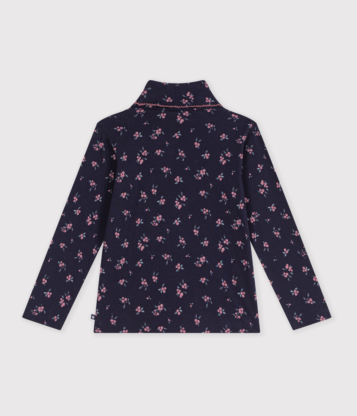 sous pull enfant en coton a fleurs