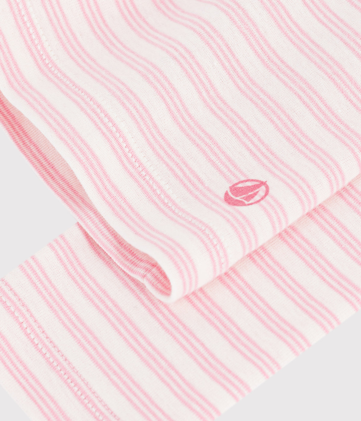 sous pull enfant en coton a rayures rose