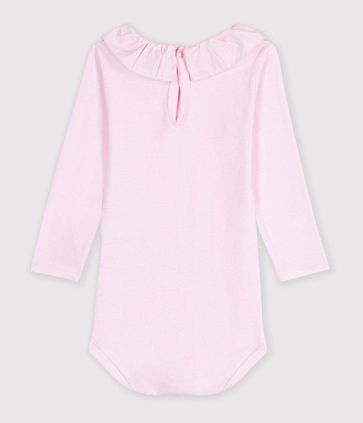 body bebe en coton uni a col rose
