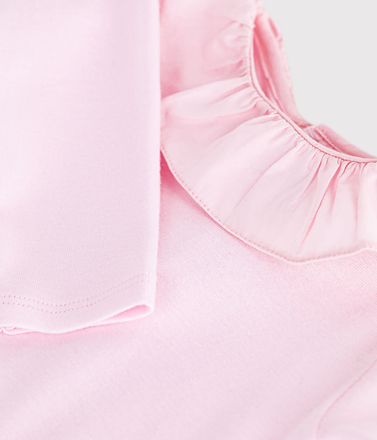 body bebe en coton uni a col rose