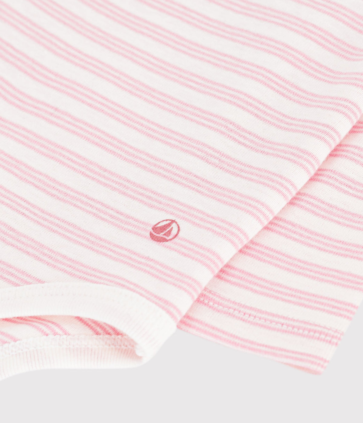 body bebe col roule en coton a rayures