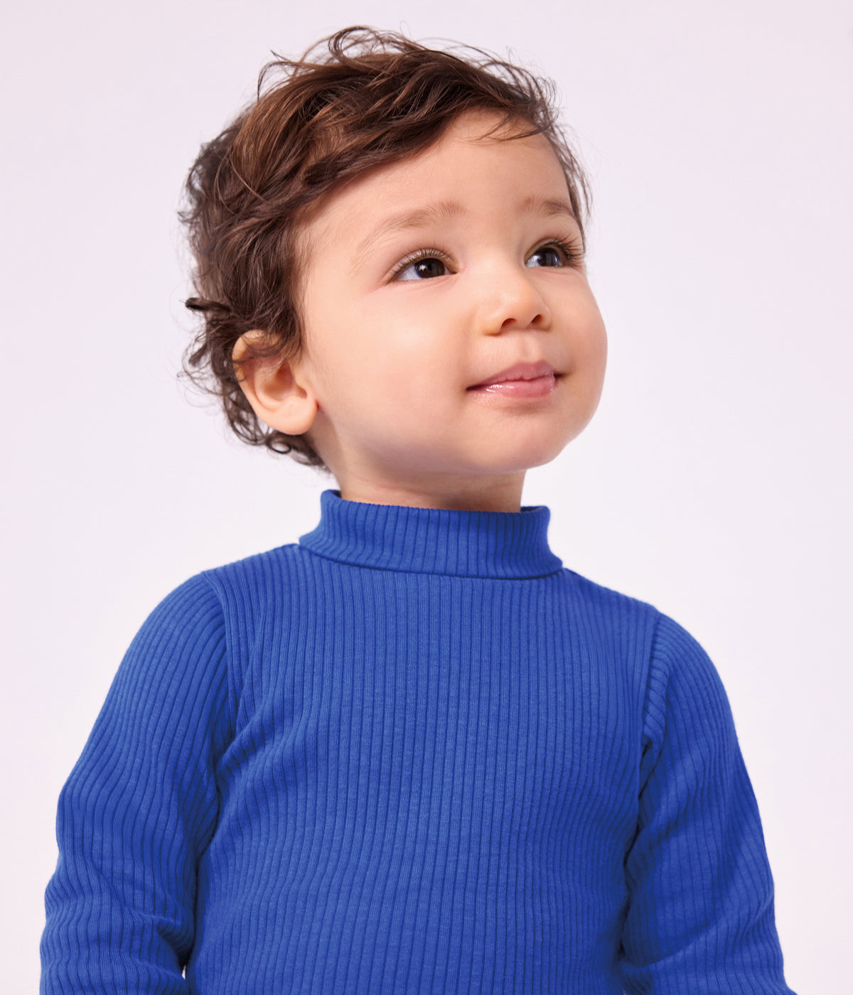 body bebe col roule en coton uni