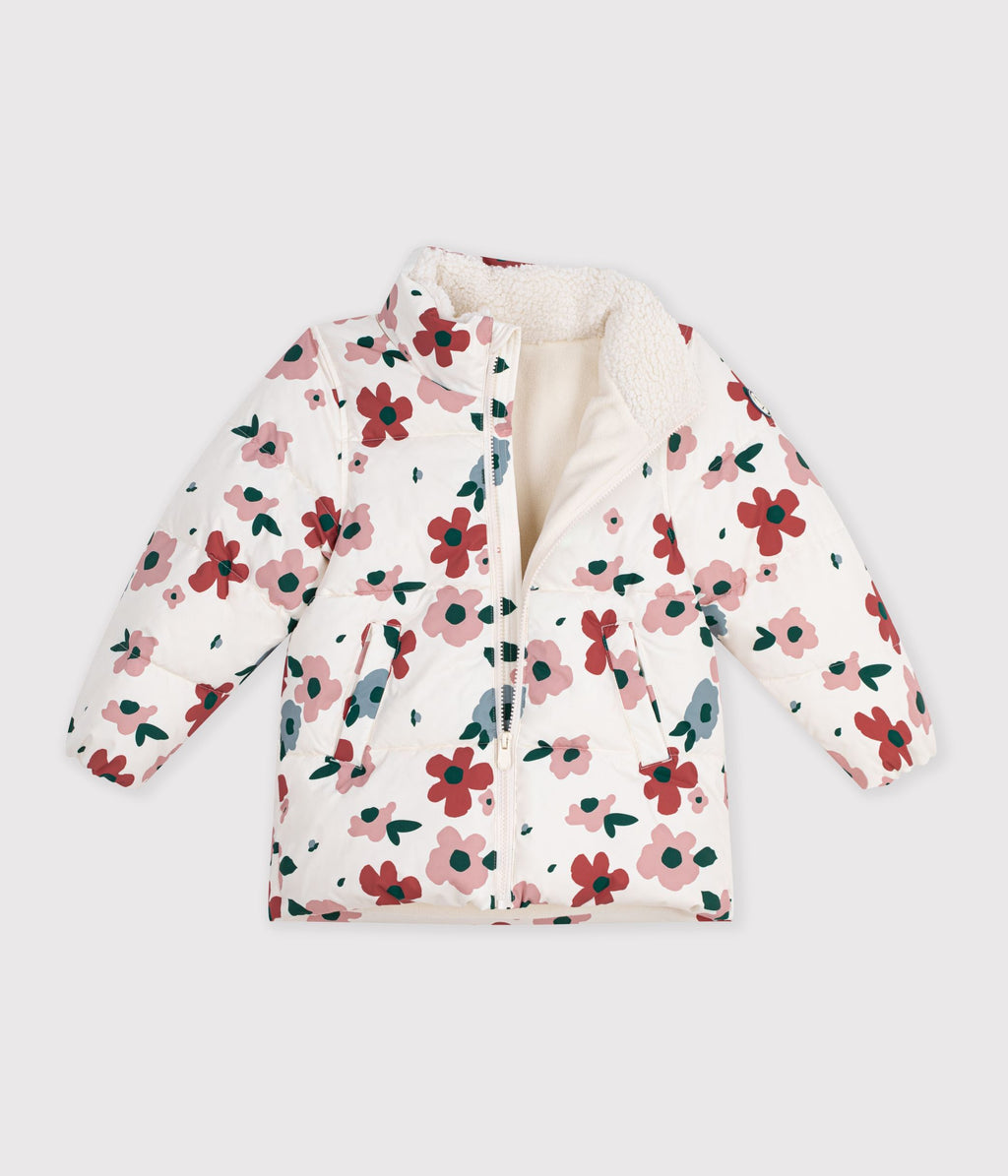 doudoune enfant a fleurs