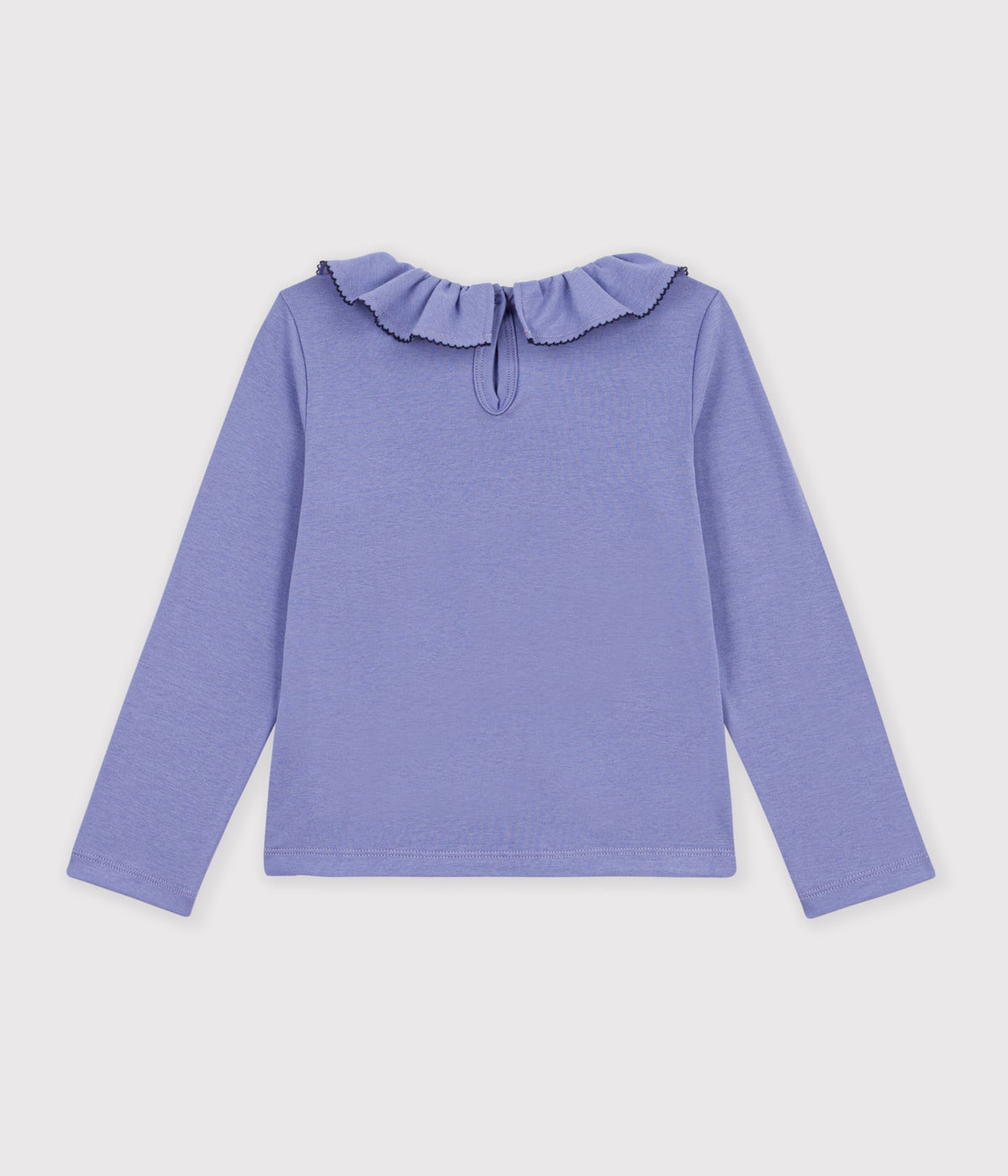 tee shirt a col enfant manches longues uni