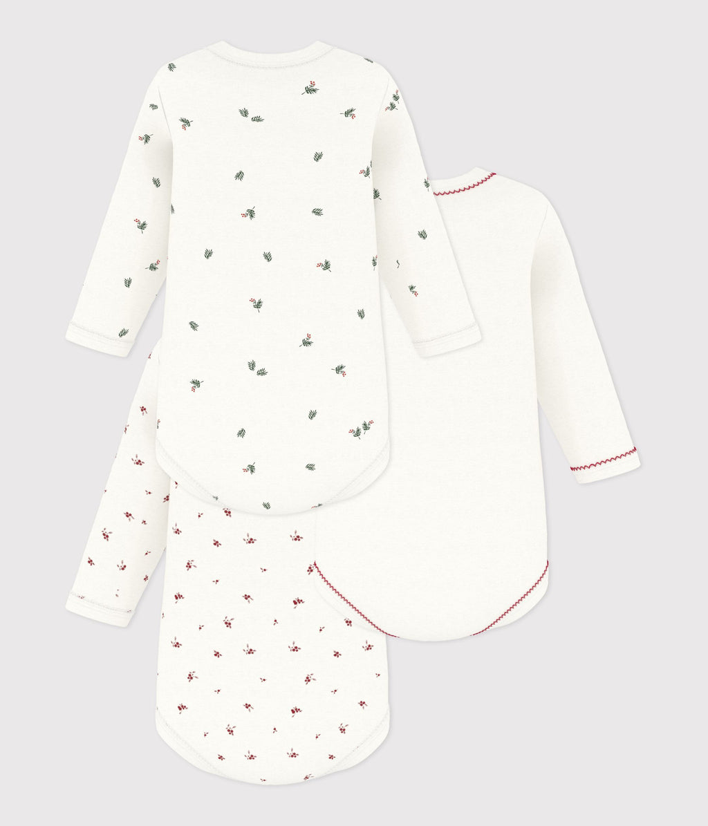 lot de bodies manches longues en coton imprime bebe