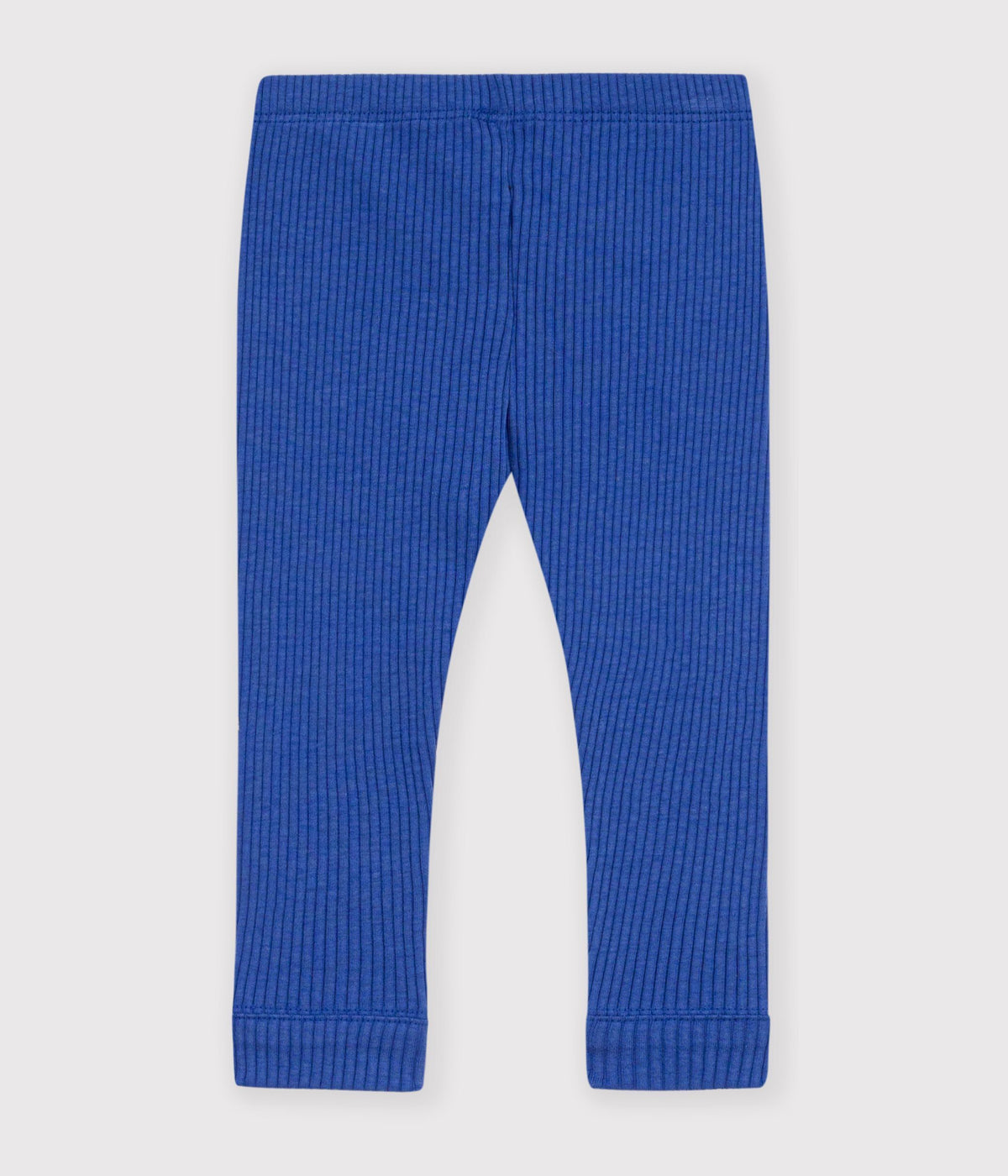 legging bebe en coton uni bleu