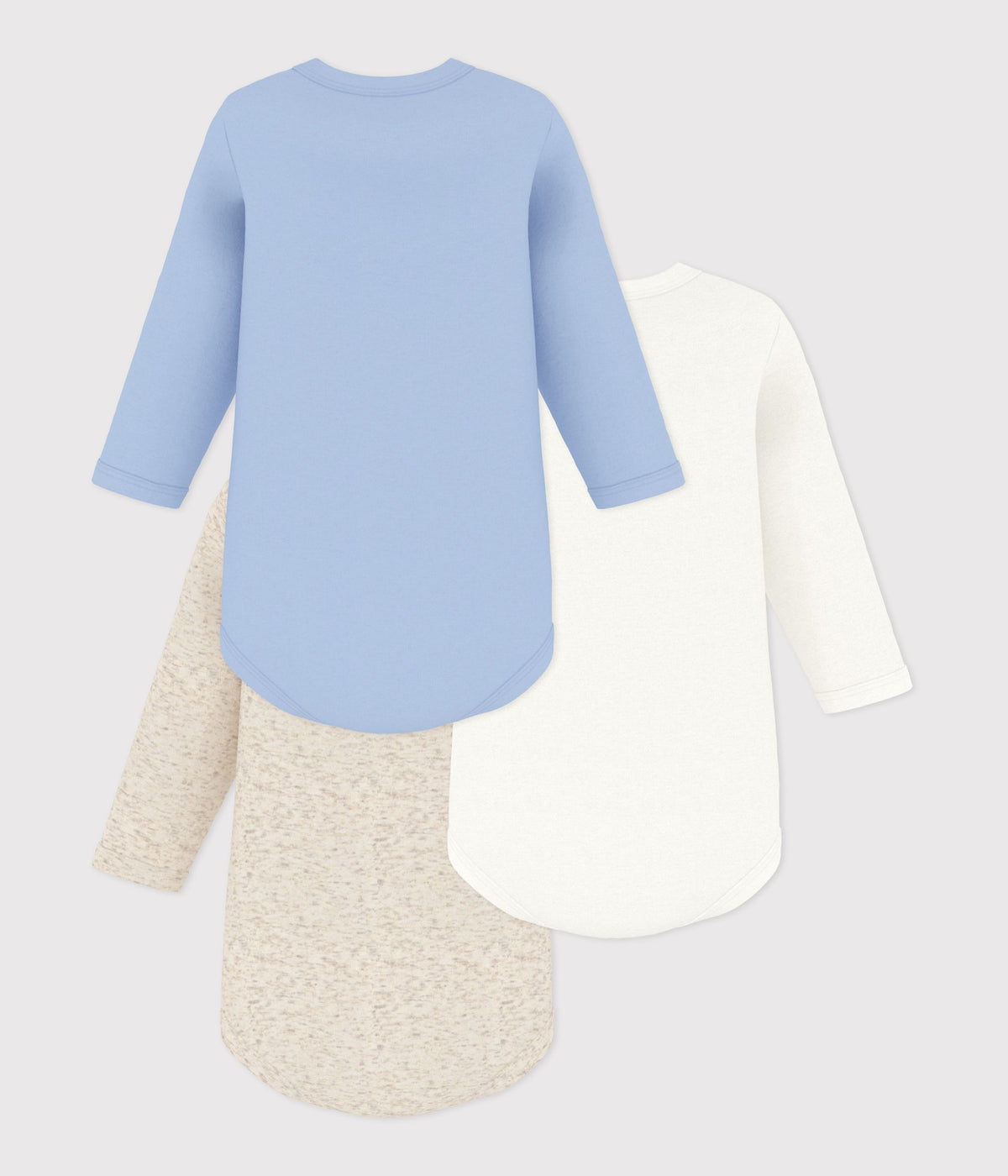 lot de bodies manches longues en coton uni bebe