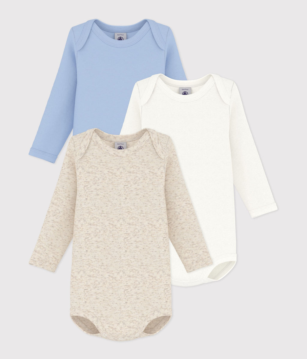 lot de bodies manches longues en coton uni bebe