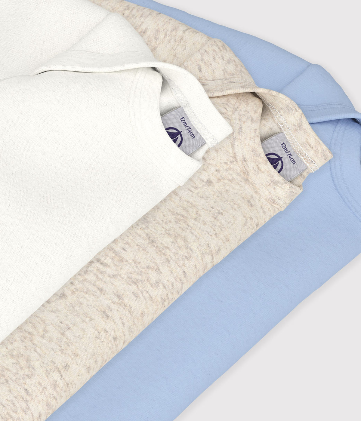 lot de bodies manches longues en coton uni bebe