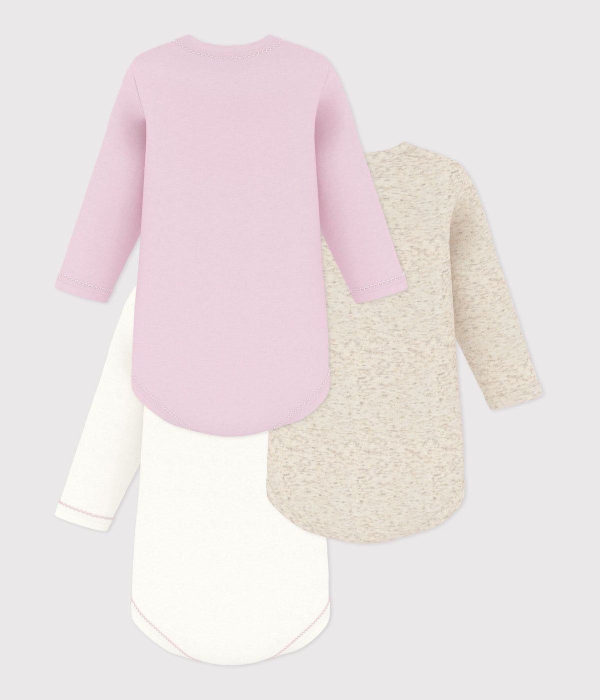 lot de bodies manches longues en coton uni bebe multicouleur