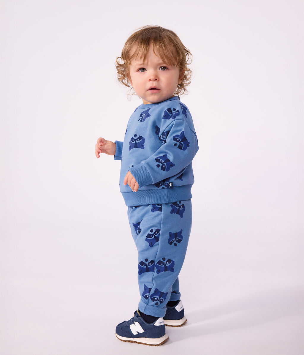 ensemble sweatshirt et pantalon bebe en coton imprime