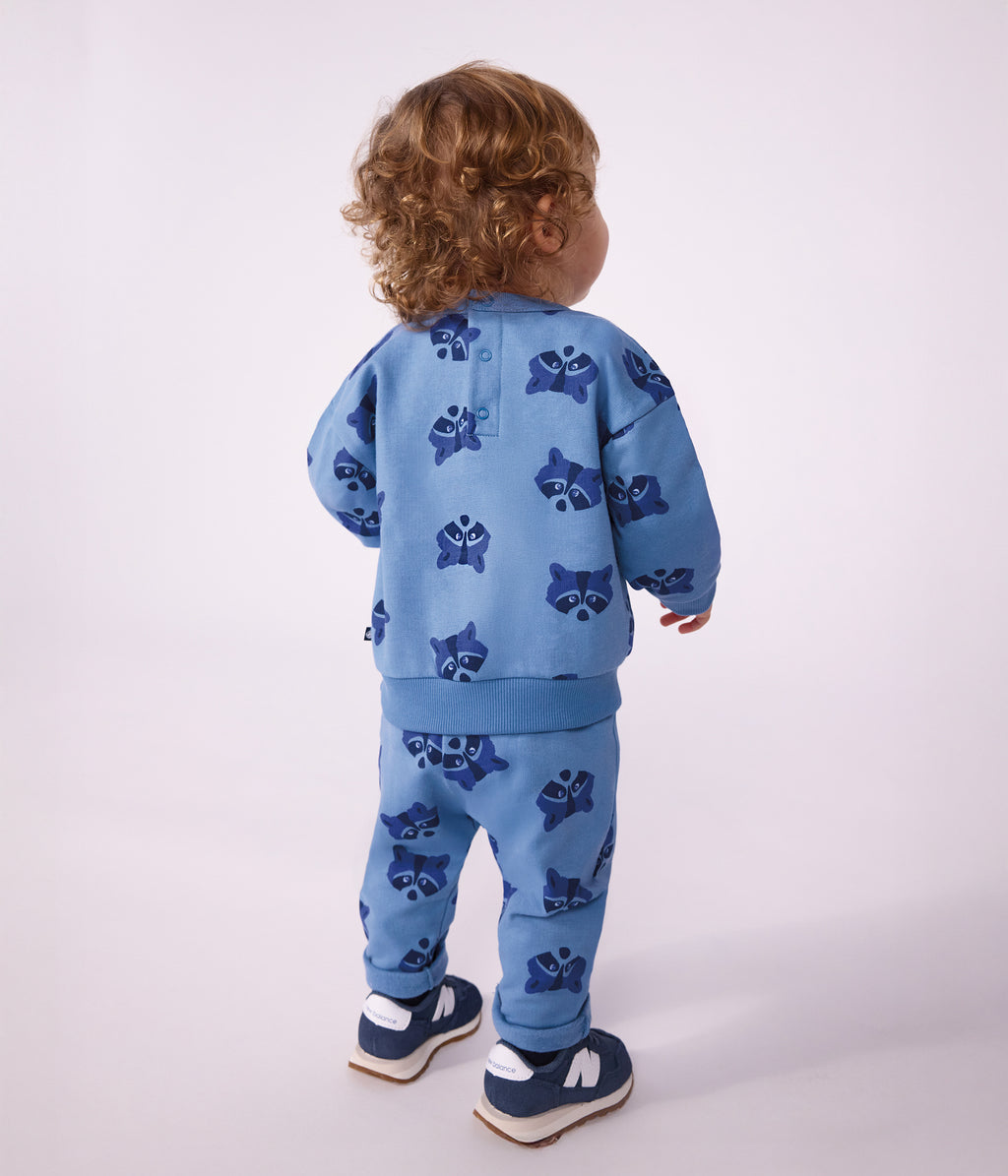 ensemble sweatshirt et pantalon bebe en coton imprime