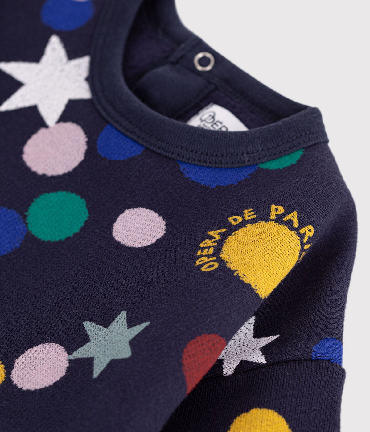 Sweatshirt bébé en coton imprimé animalier