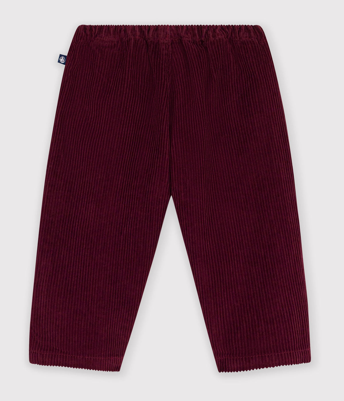 pantalon bebe en velours uni bordeaux