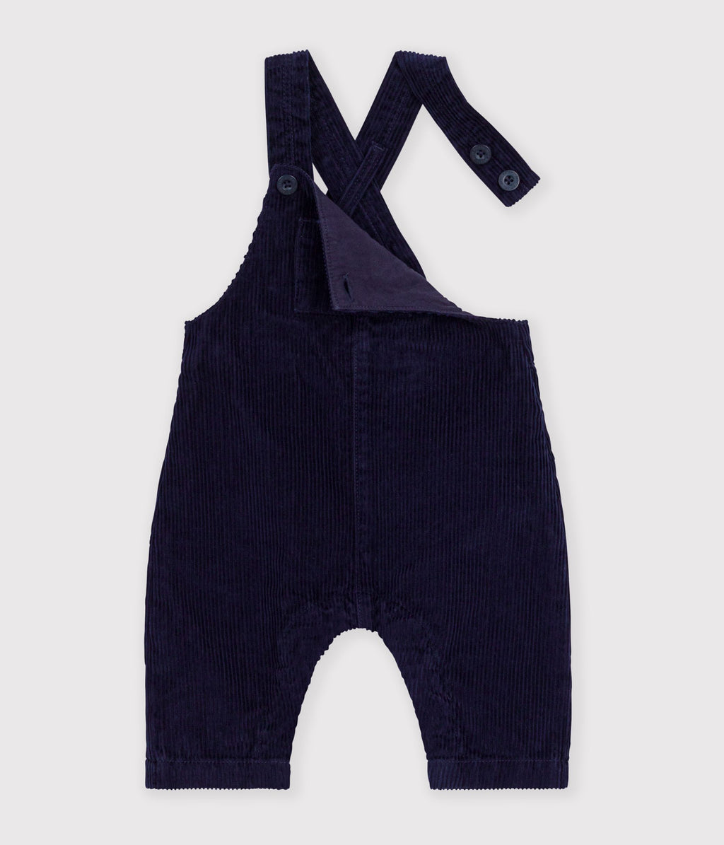 Salopette bébé en velours jambes longues unie - Soir Petit Bateau, vue 2