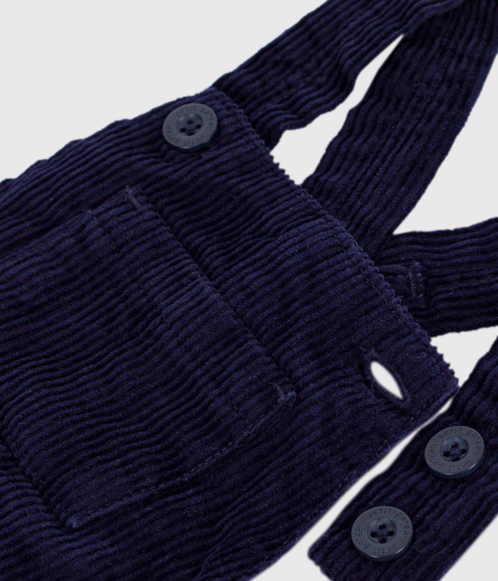 Salopette bébé en velours jambes longues unie - Soir Petit Bateau, vue 4