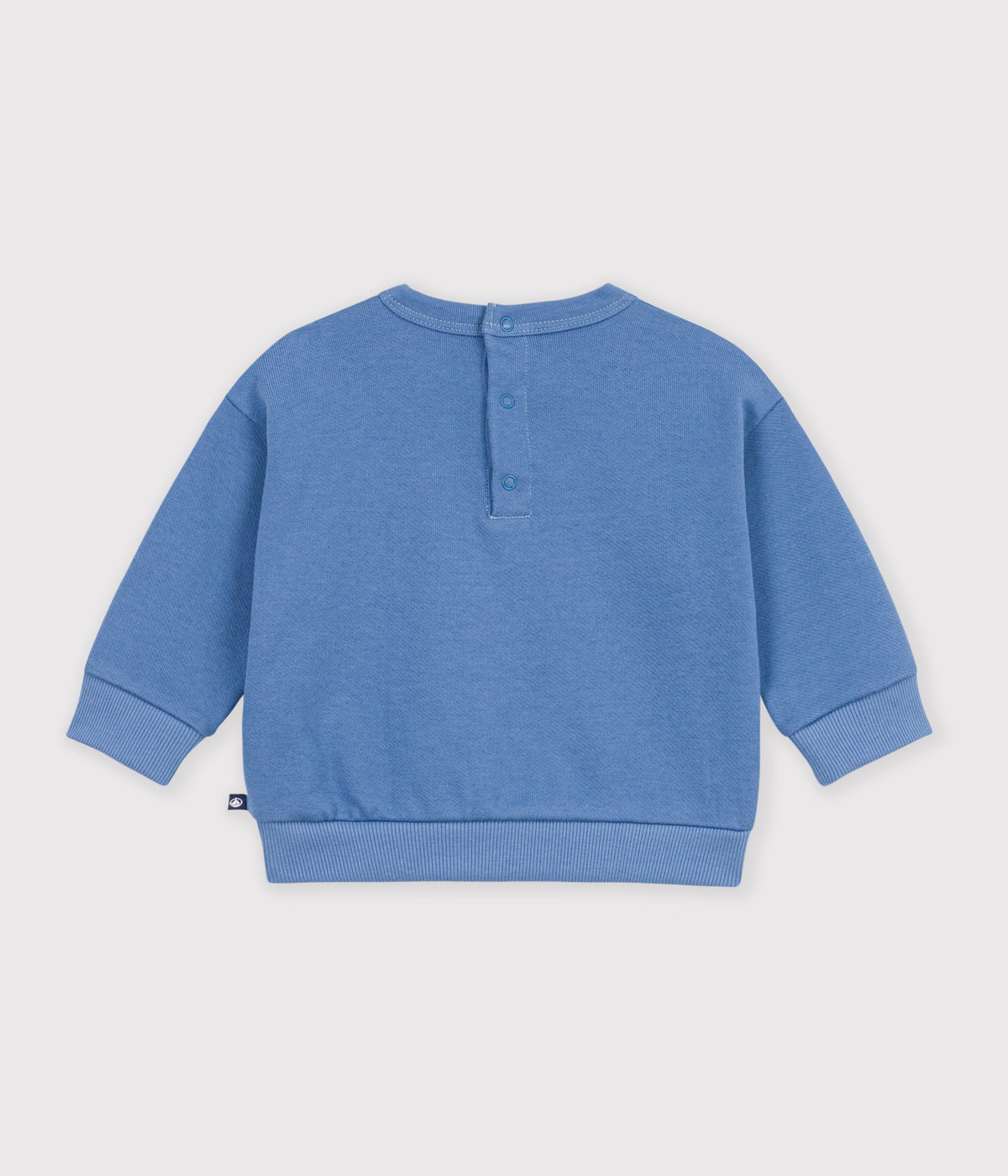 sweatshirt bebe en coton uni et sa broderie