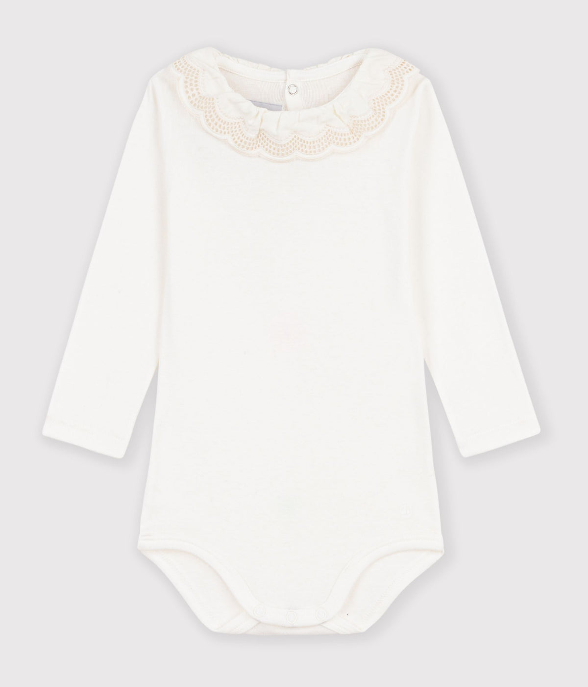 body bebe en coton uni a col