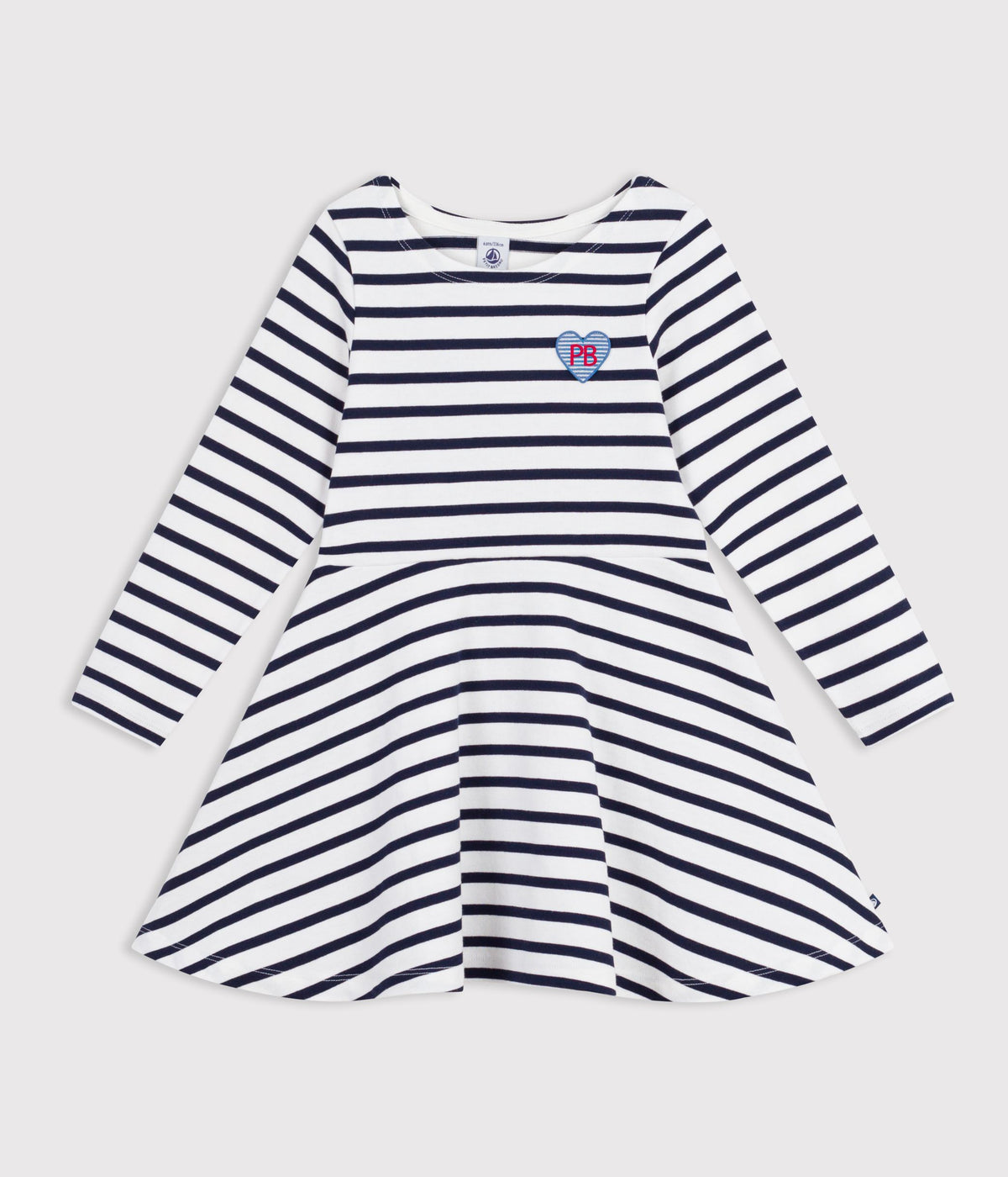 robe enfant en coton manches longues a rayures