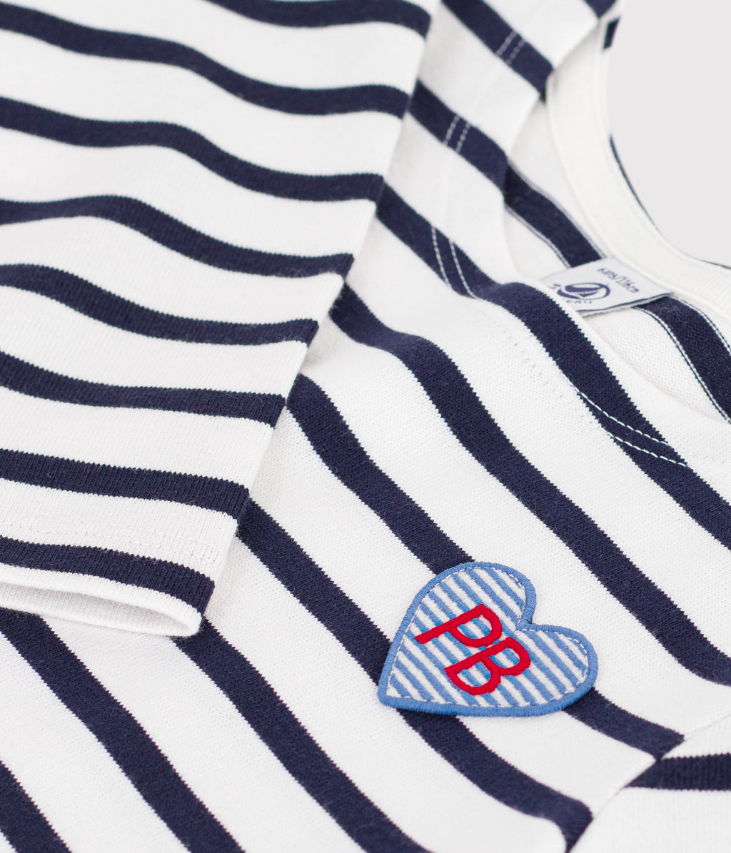robe enfant en coton manches longues a rayures