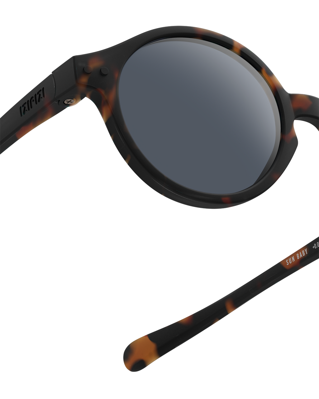 Lunettes solaires enfant Izipizi Tortoise forme D Baby detail monture
